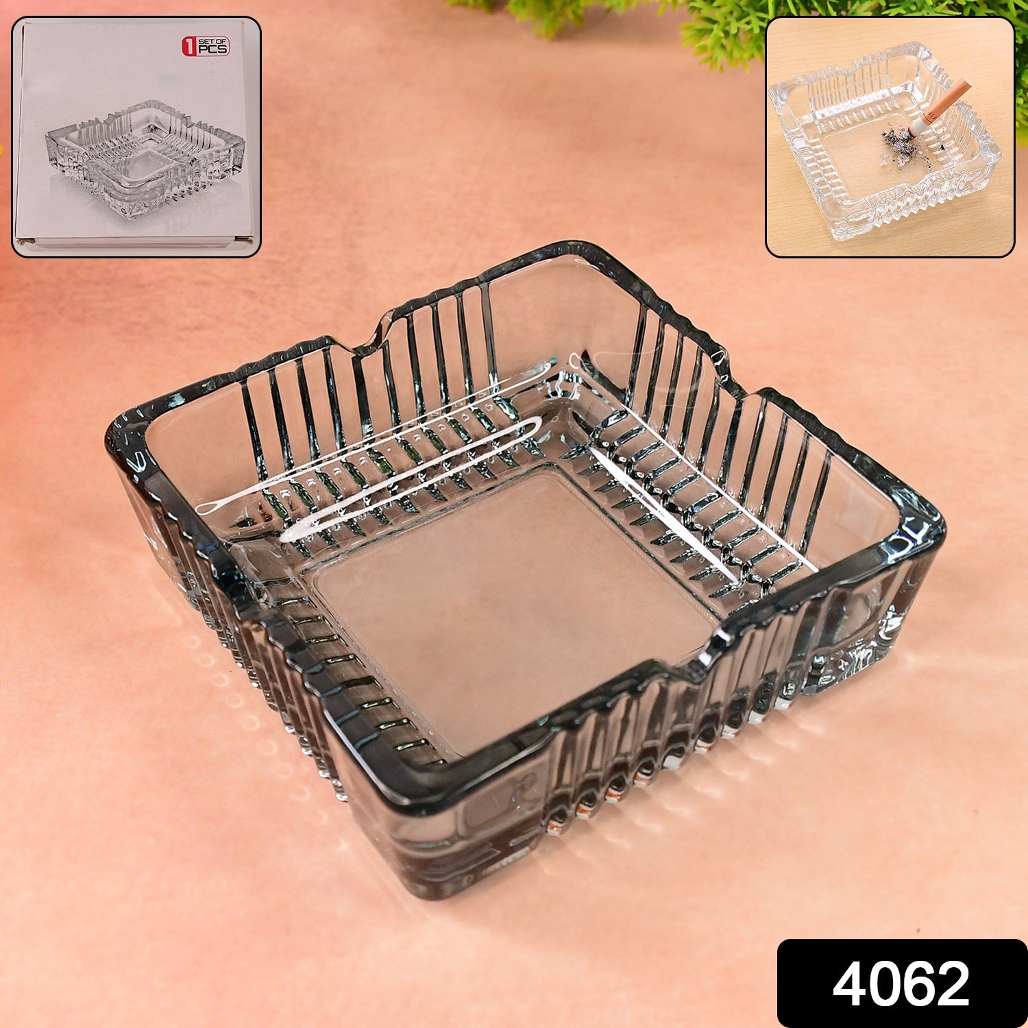 Square Glass Misti Crystal Quality Cigar Cigarette Ashtray Round Tabletop for Home Office Indoor Outdoor Home Decor Square Glass Misti Crystal Quality Cigar Cigarette Ashtray Round Tabletop for Home Office Indoor Outdoor Home Decor